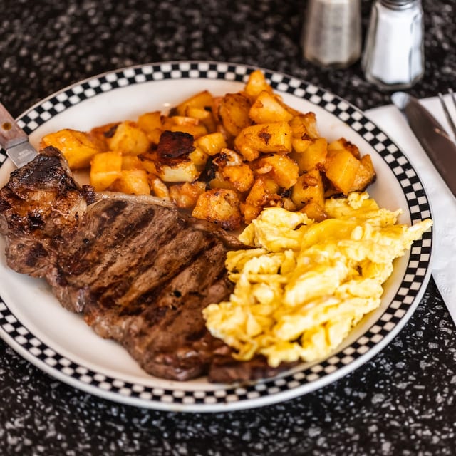 Steak & Eggs Platter.