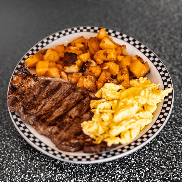 Steak & Eggs Platter.